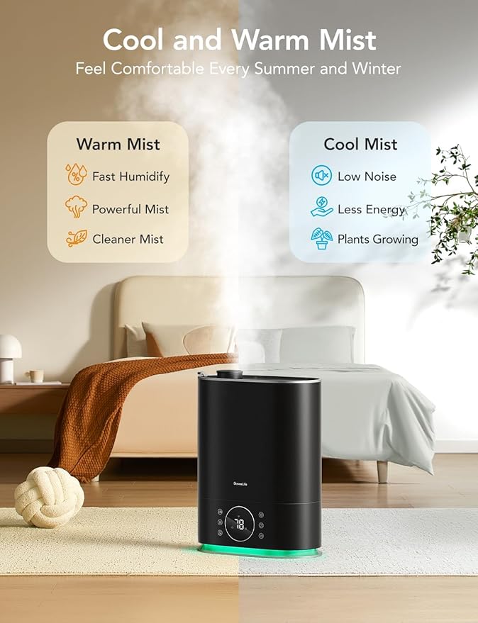 Sleek Govee Smart Aromatherapy Humidifier with essential oils setup, blending functionality and elegance.