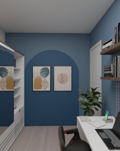 Color selection - Blue home office